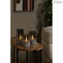 Lucide table lamp VELAS set of 3 IP20, grey, smoky colour 