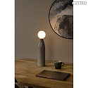 Lucide table lamp FIGARO G9 IP20, grey, opal 