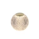 LED Akku-Tischleuchte CINTRA, � 11cm, 2W, 2700K, 125lm, IP20, dimmbar, transparent