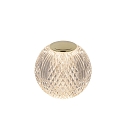 LED Akku Tischleuchte CINTRA, � 11 cm, 1x2W, 3000K, dimmbar, transparent