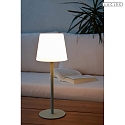 Lucide table lamp TYON IP65, green, opal dimmable