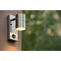 LED Outdoor Wandstrahler ARNE, � 6,3 cm, GU10, 1x5W, 2700K, IP44 - 6,3 x 12 x 16,3cm, Chrom matt