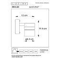 LED Outdoor Wandstrahler ARNE, � 6,3 cm, GU10, 1x5W, 2700K, IP44 - 6,3 x 12 x 11,5cm