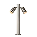 bollard lamp ARNE LED 2 flames, round GU10 IP44, chrome matt