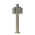 Lucide bollard lamp ARNE LED 2 flames, round GU10 IP44, chrome matt
