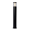 bollard lamp FEDOR cylindrical, direct E27 IP44, black matt dimmable