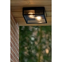 Lucide ceiling luminaire DUKAN 2 flames, square E27 IP65, black