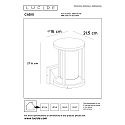 Lucide wall luminaire CADIX cylindrical E27 IP65, black