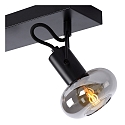 Lucide spot MADEE 2 flames, square E14 IP20, smoky colour, black