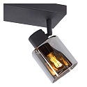 Lucide spot ALION 2 flames, square E14 IP20, smoky colour, black