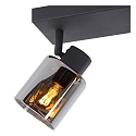 Lucide spot ALION 3 flames, square E14 IP20, smoky colour, black