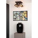 Lucide spot ALION 4 flames, square E14 IP20, smoky colour, black