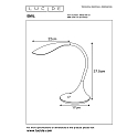 Lucide table lamp EMIL LED flexible IP20, white dimmable