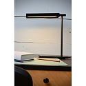 Lucide table lamp LEVI LED square IP20, black dimmable