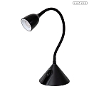 Lucide table lamp MILO with flex arm IP20, black 