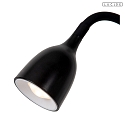 Lucide table lamp MILO with flex arm IP20, black 