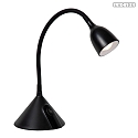 Lucide table lamp MILO with flex arm IP20, black 