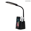 Lucide table lamp PENNY with flex arm IP20, black dimmable
