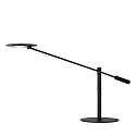 Lucide table lamp ANSELMO LED round, rotatable IP20, black dimmable