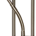 Lucide floor lamp CHAMPION LED round, flexible IP20, chrome matt dimmable