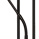Lucide floor lamp CHAMPION LED round, flexible IP20, black dimmable