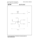 Lucide ceiling luminaire LESTER 6 flames, square E27 IP20, black