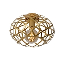 ceiling luminaire WOLFRAM round E27 IP20, gold matt, brass