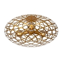 ceiling luminaire WOLFRAM 3 flames, oval E27 IP20, gold matt, brass