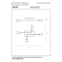 Lucide ceiling luminaire LESTER 4 flames, square E27 IP20, black