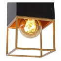Lucide ceiling luminaire RIXT square E27 IP20, gold matt, brass, black