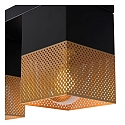 Lucide ceiling luminaire RENATE 2 flames, square E27 IP20, gold matt, brass, black