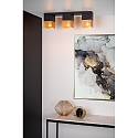 Lucide ceiling luminaire RENATE 3 flames, square E27 IP20, gold matt, brass, black