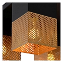 Lucide ceiling luminaire RENATE 4 flames, square E27 IP20, gold matt, brass, black