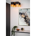 Lucide ceiling luminaire RENATE 4 flames, square E27 IP20, gold matt, brass, black