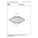 Lucide ceiling luminaire MESH oval E27 IP20, gold matt, brass