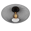 Lucide ceiling luminaire MESH oval E27 IP20, black