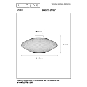 Lucide ceiling luminaire MESH oval E27 IP20, black