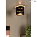 Lucide ceiling luminaire ROSAS E27 IP20, brass, black dimmable