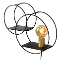 Lucide wall luminaire CIRCLE round E27 IP20, gold matt, brass, black 