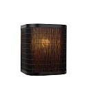 wall luminaire TAGALOG square E27 IP20, wood, black