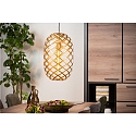 Lucide pendant luminaire WOLFRAM oval E27 IP20, gold matt, brass, black