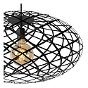 Lucide pendant luminaire WOLFRAM oval E27 IP20, black