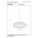Lucide pendant luminaire WOLFRAM oval E27 IP20, black