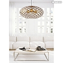 pendant luminaire WOLFRAM E27 IP20, brass dimmable