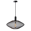 pendant luminaire MESH oval E27 IP20, black