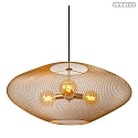 Lucide pendant luminaire MESH E27 IP20, brass, black dimmable