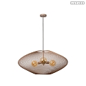 pendant luminaire MESH E27 IP20, brass, black dimmable
