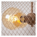 pendant luminaire MESH E27 IP20, brass, black dimmable
