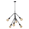 Lucide Pendelleuchte LESTER, 6xE27, schwarz