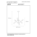 Lucide Pendelleuchte LESTER, 6xE27, schwarz